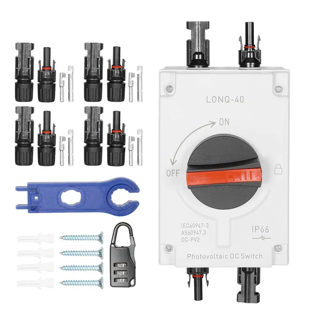 Jadeshay Isolateur solaire interrupteur sectionneur DC 32A 1200V IP66
