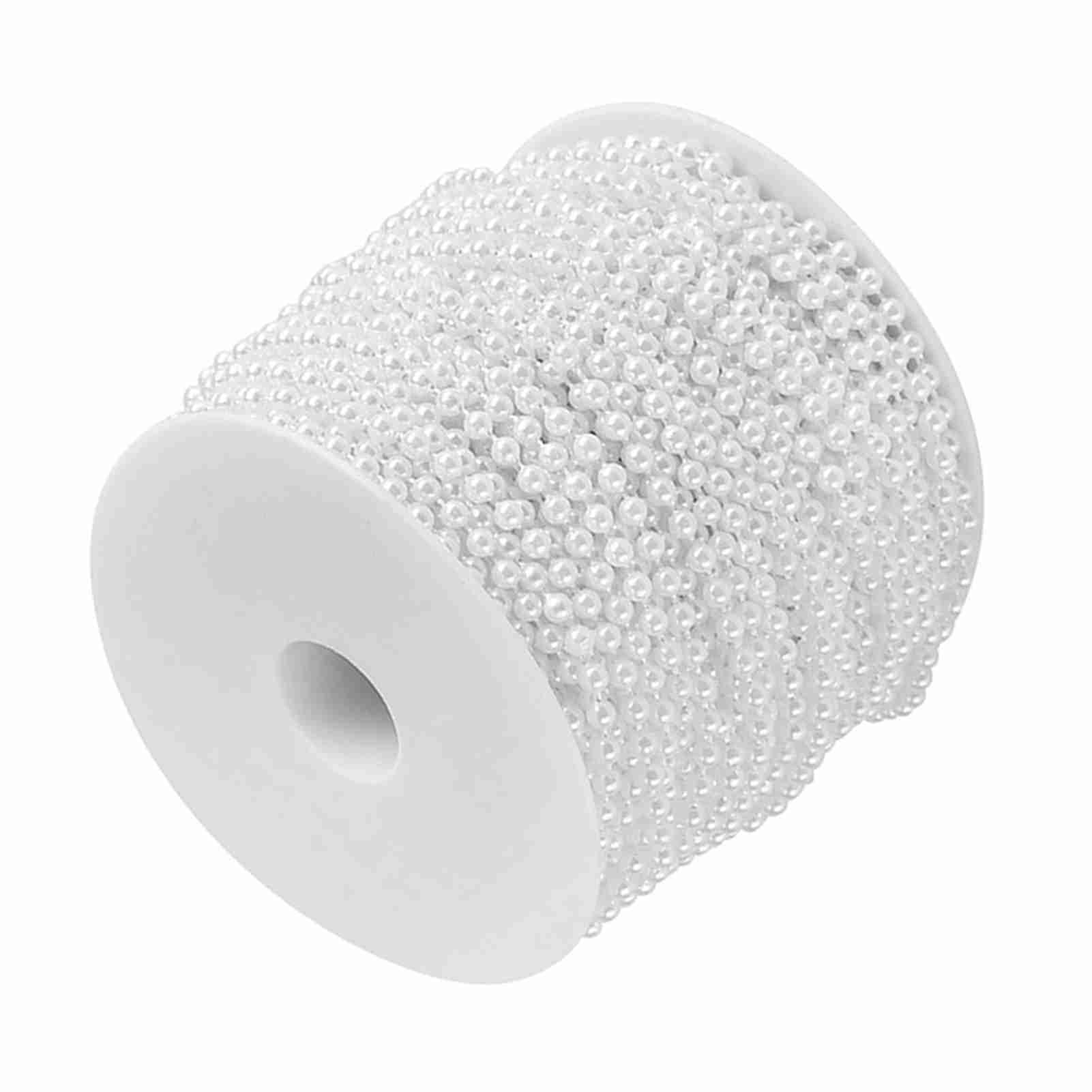 FTVOGUE Perles artificielles blanc 4 mm rouleau 40 m mariage
