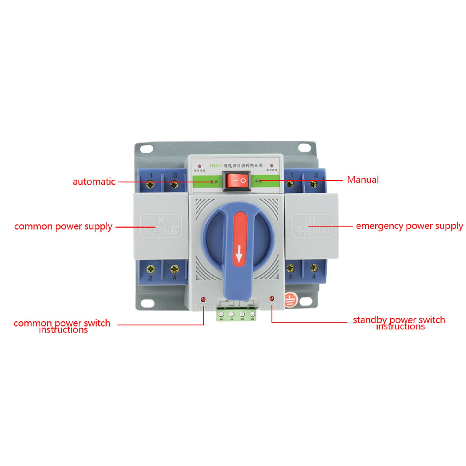 FTVOGUE commutateur de transfert 220V 63A 2P automatique