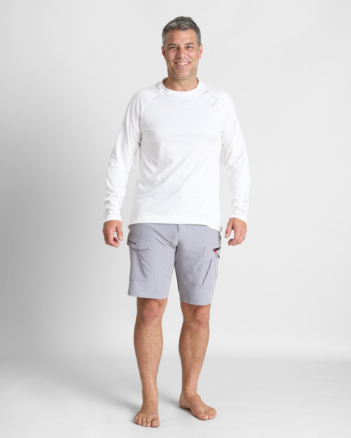 Rooster Tech Tops Long Sleeve Tech Tee t-shirt manches longues blanc UPF 50+