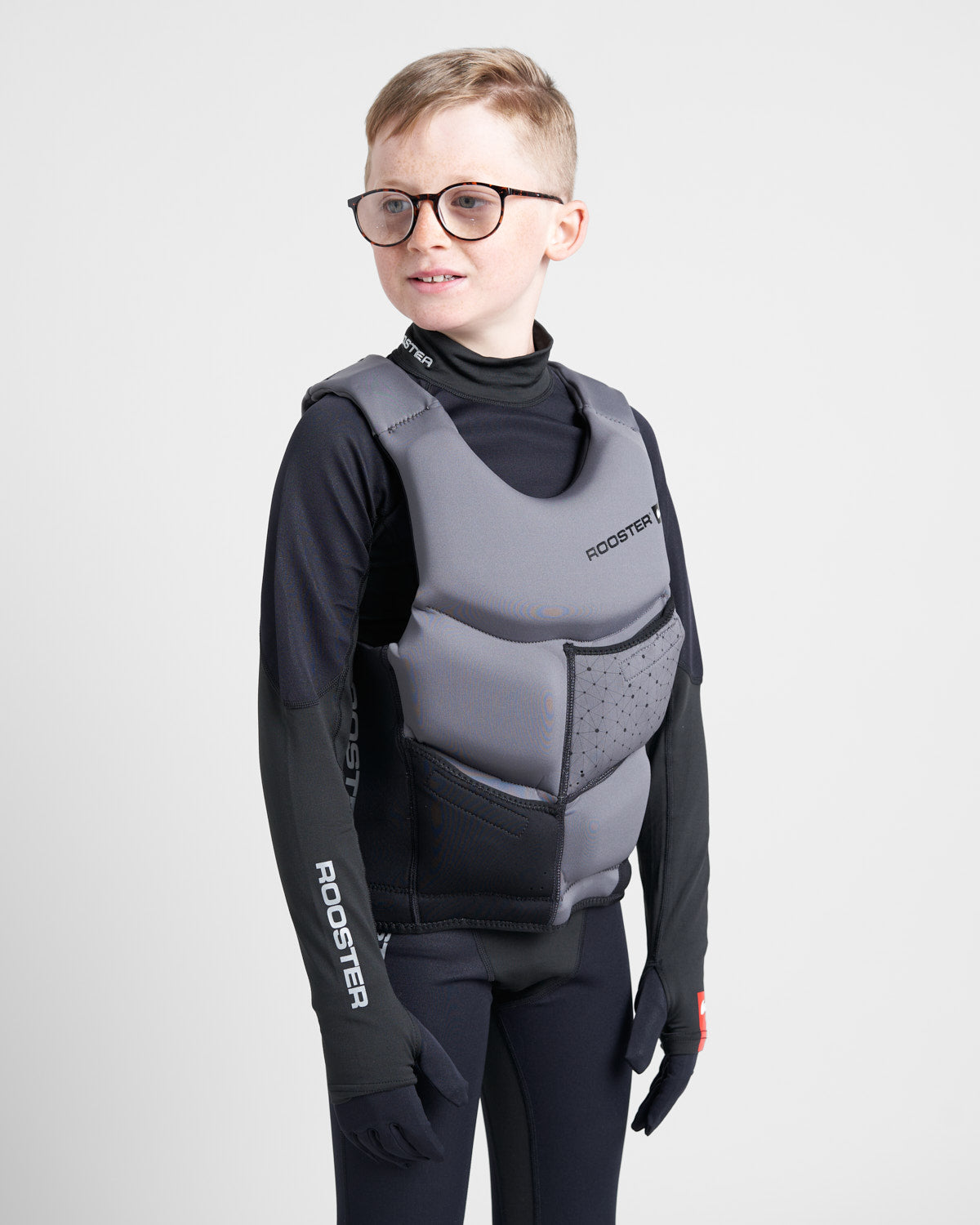 Rooster Race Armour gilet voile junior noir 2XS