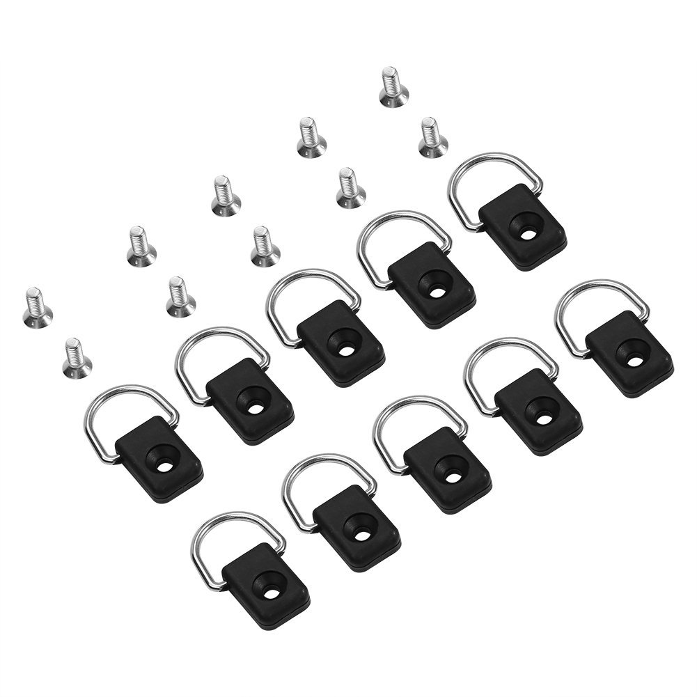 Ejoyous Anneau en D Kayak x10 Nylon Inox avec Vis M6