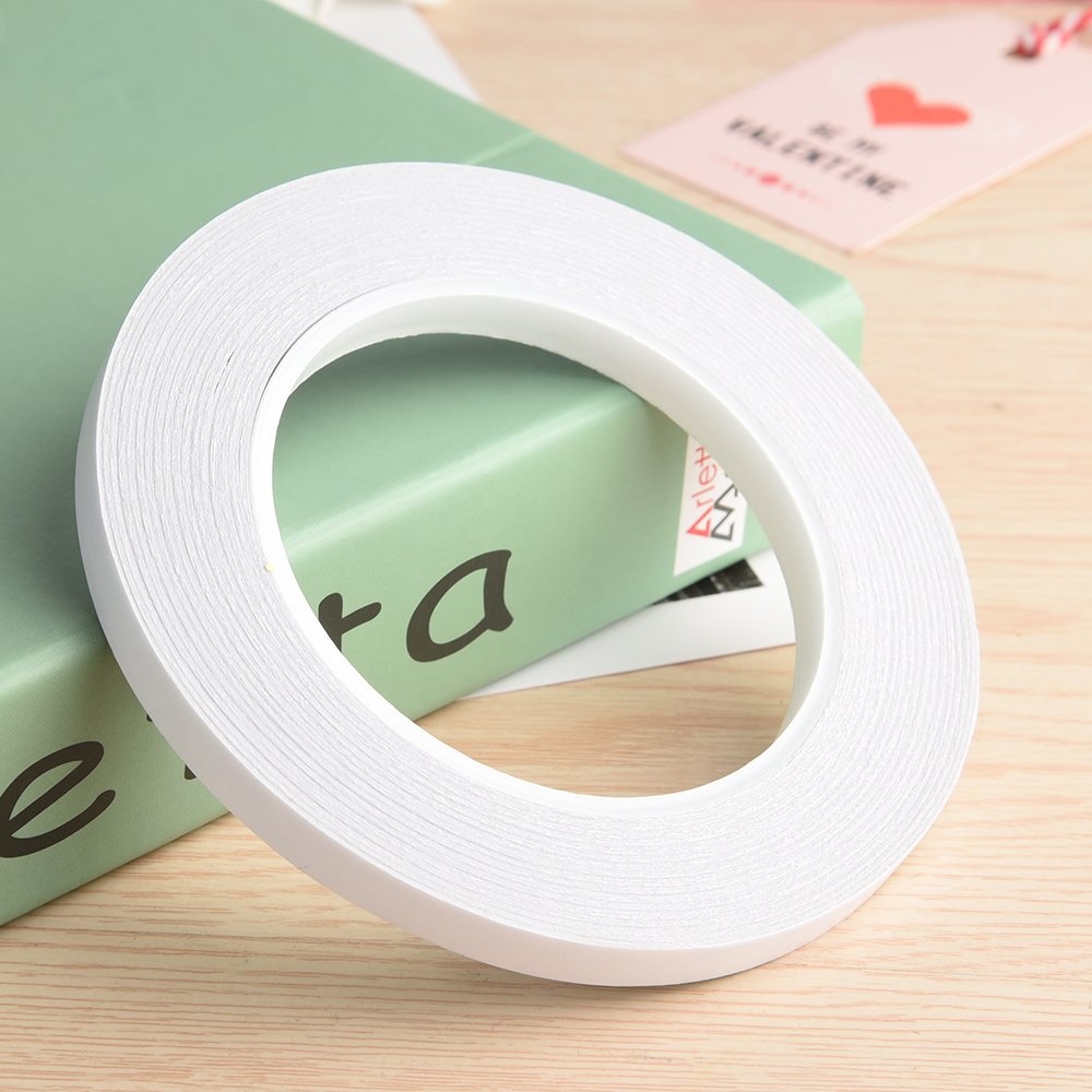 FEPITO 2 rubans double face blanc 5mm 9mm 35m
