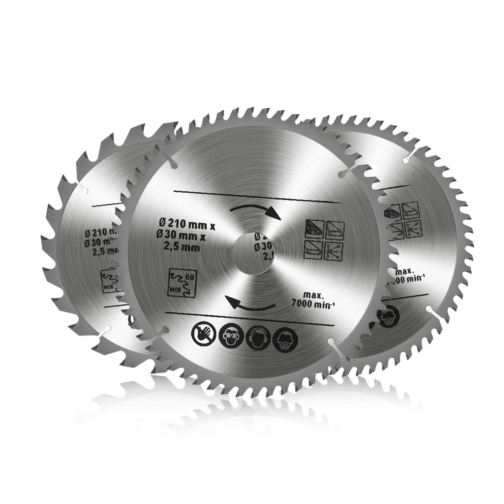 Ejoyous Home Improvement Tool lames scie 210x30mm x3