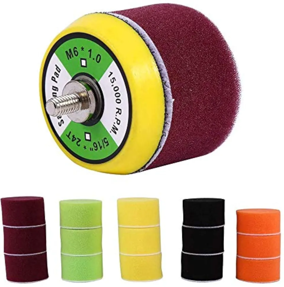 Ejoyous Kit Polissage 16 Pièces Éponge M6 Voiture