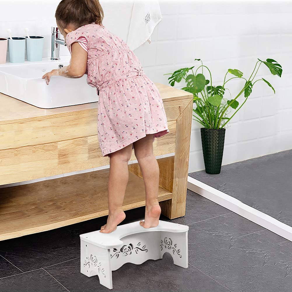 Ejoyous Tabouret Toilette Physiologique MDF Blanc 49,6cm