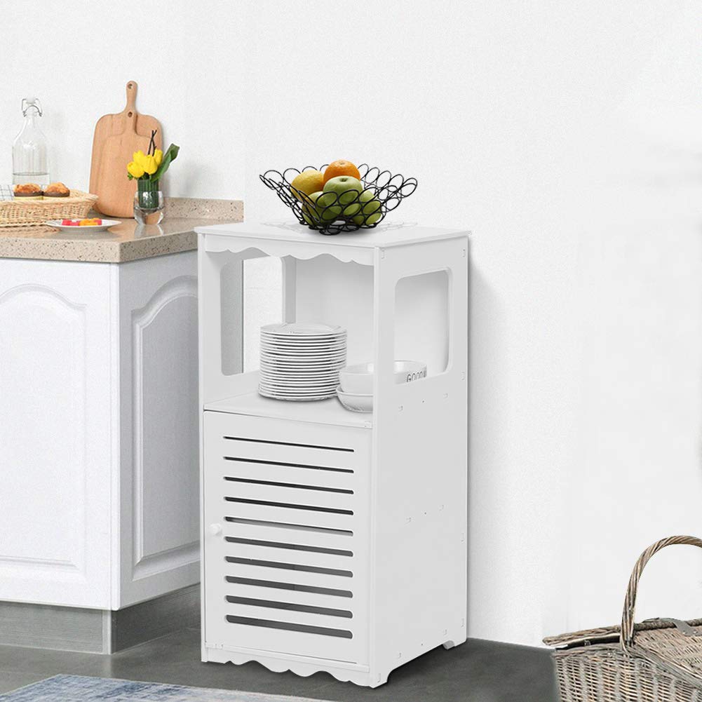 Ejoyous Bathroom petite armoire blanche 3 niveaux 39,5x28x80cm