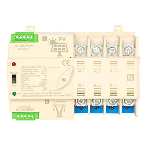 Jadeshay commutateur transfert automatique 4P 100A rail DIN