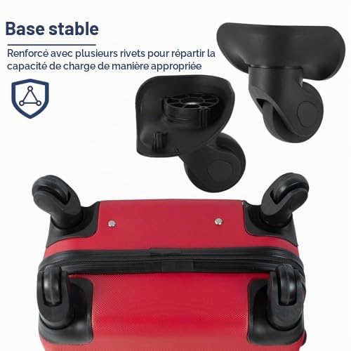 Ejoyous Roues Valise Rechange 360° Plastique Noir 10,8x10,3 cm