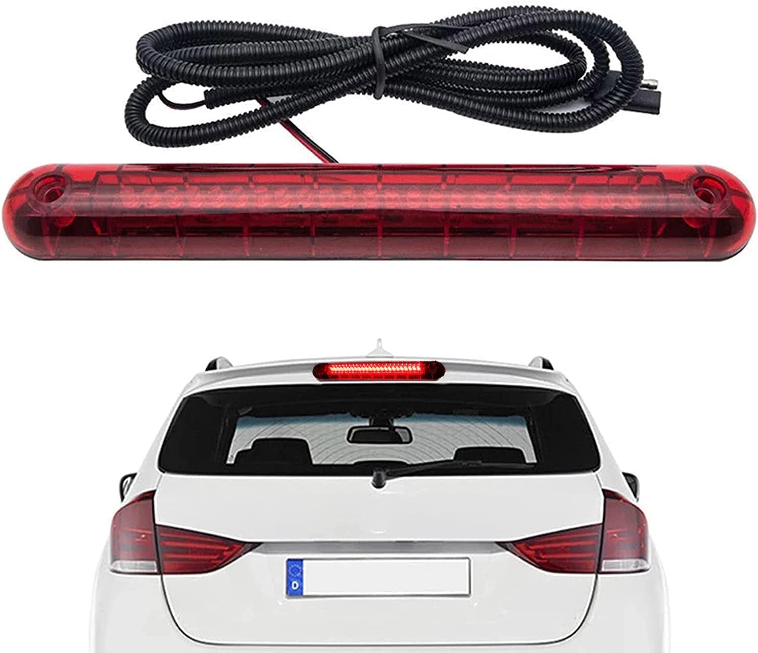 Ejoyous 24 LED feu stop 12V rouge universel etanche auto moto