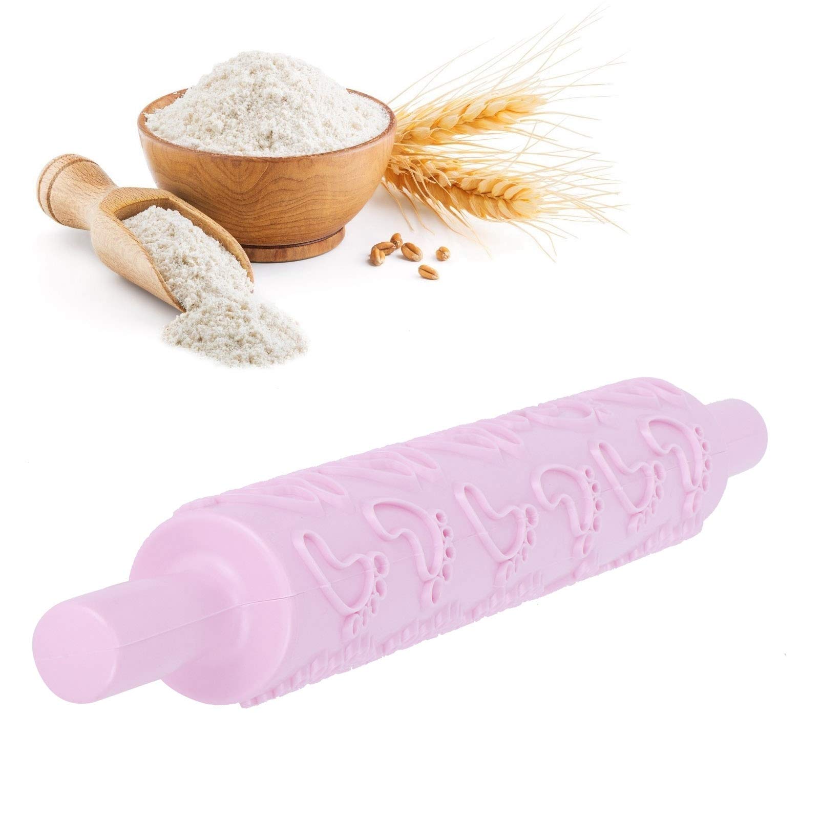 Tissting Rouleau Pâtisserie Relief Rose Motif 3D