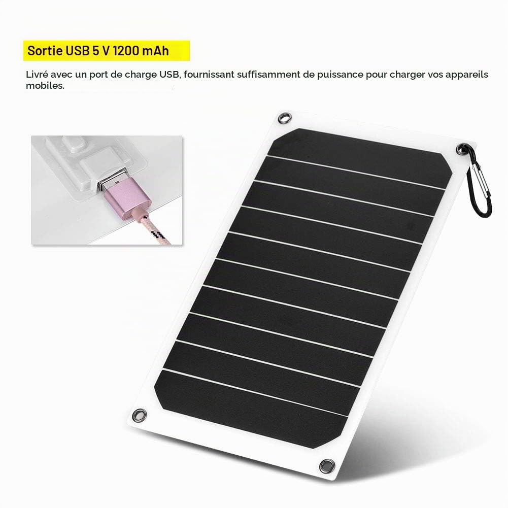Jadeshay Solaire Photovoltaïque panneau solaire 10W 5V USB
