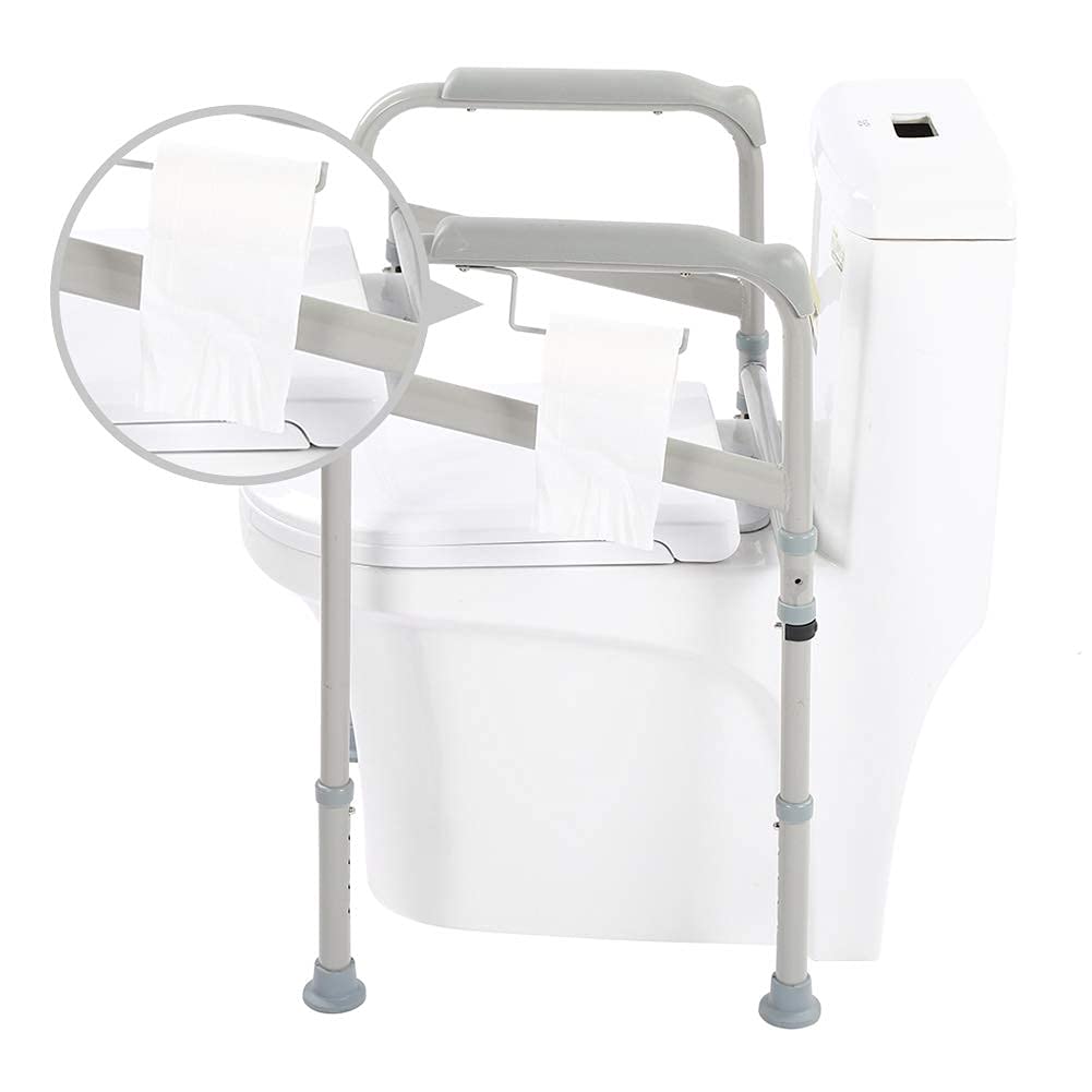 Ejoyous Health & Beauty cadre sécurité WC réglable acier