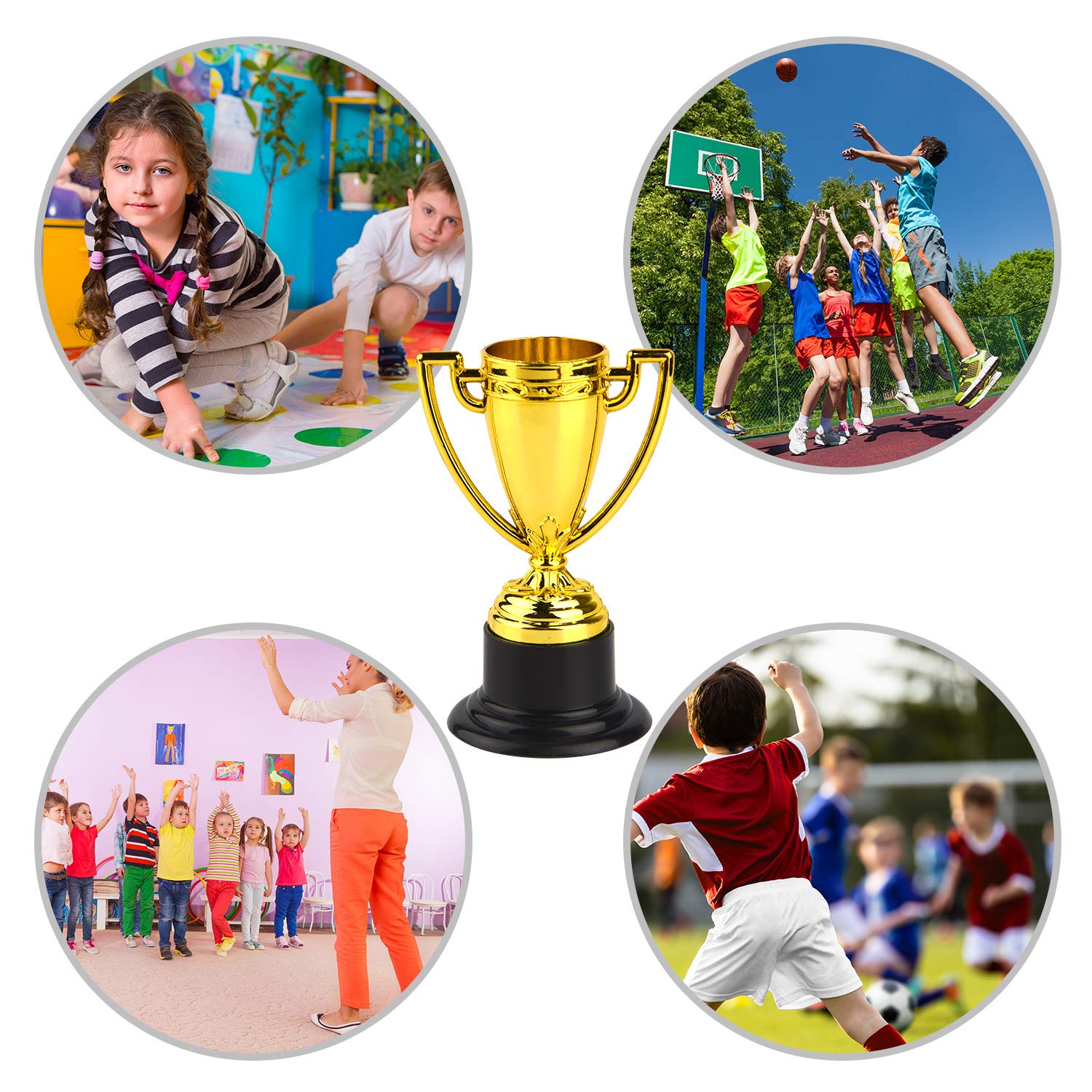 FEPITO Party Decorations trophée et médaille or 50 pièces