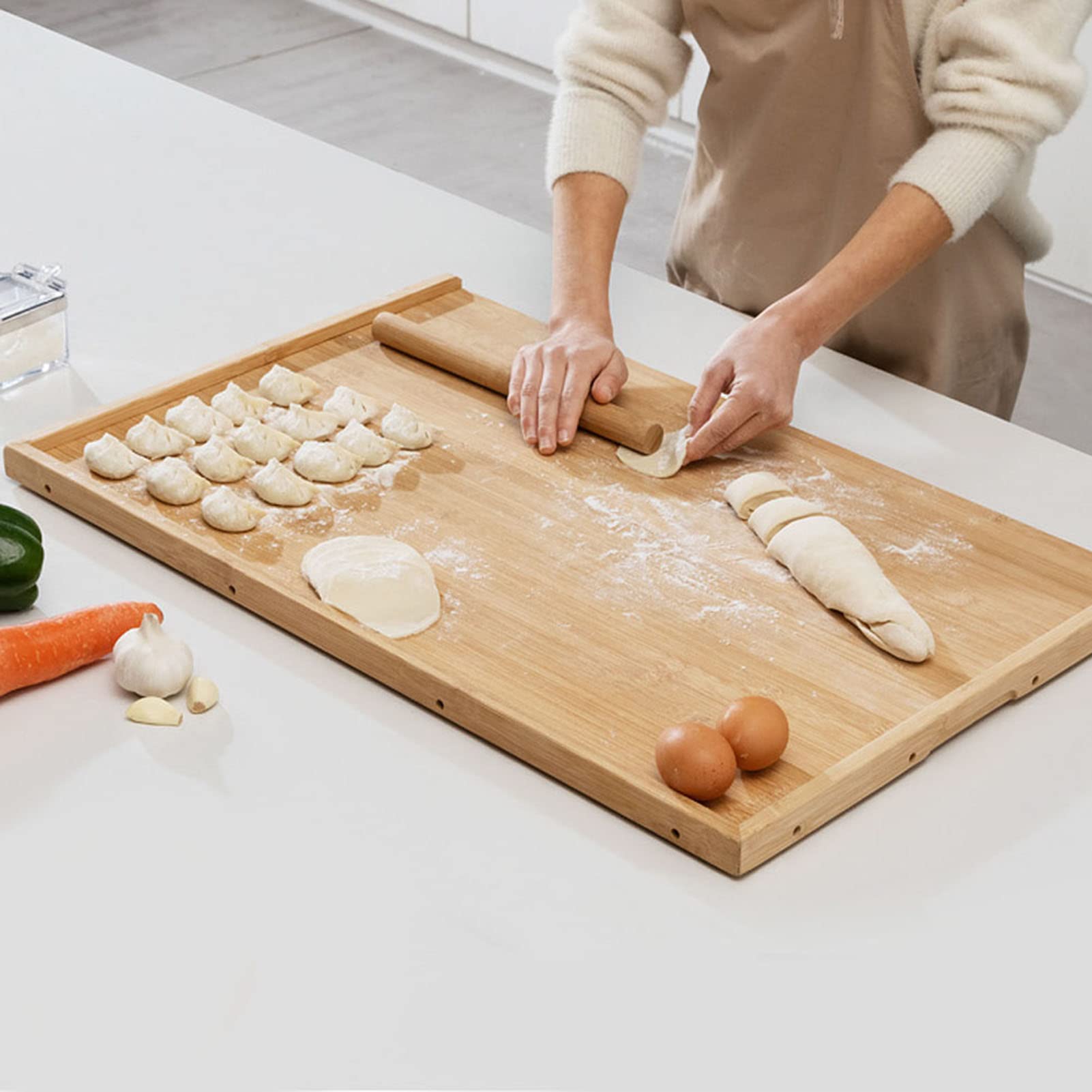 Tissting Kitchen Bathroom planche pâtisserie bambou réversible