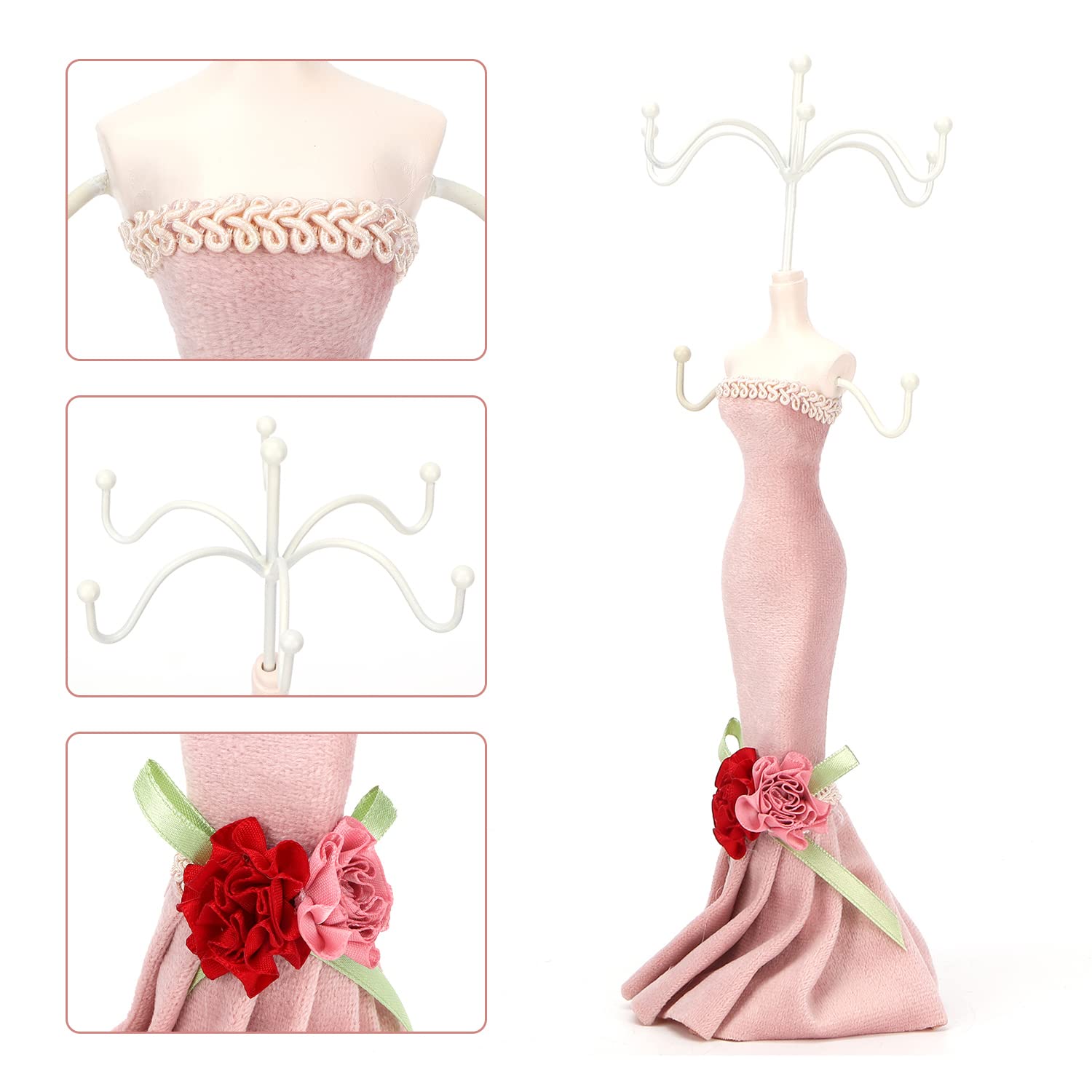Tissting Présentoir Bijoux Robe Princesse Rotatif Résine
