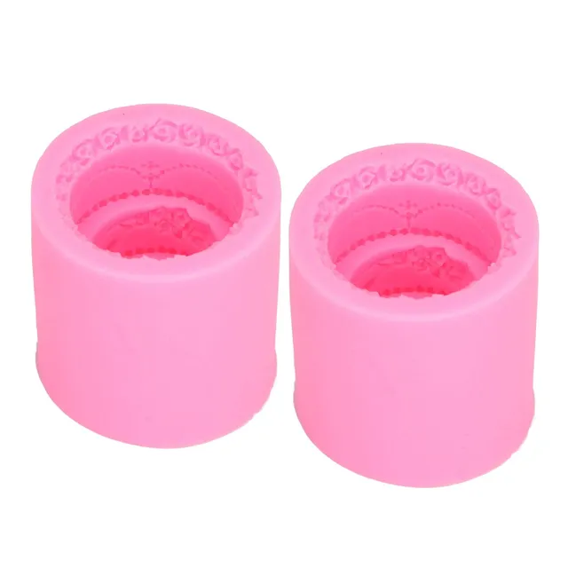Tissting Mini Gâteau Mariage Moule Silicone Lot 2 Rose 6 cm