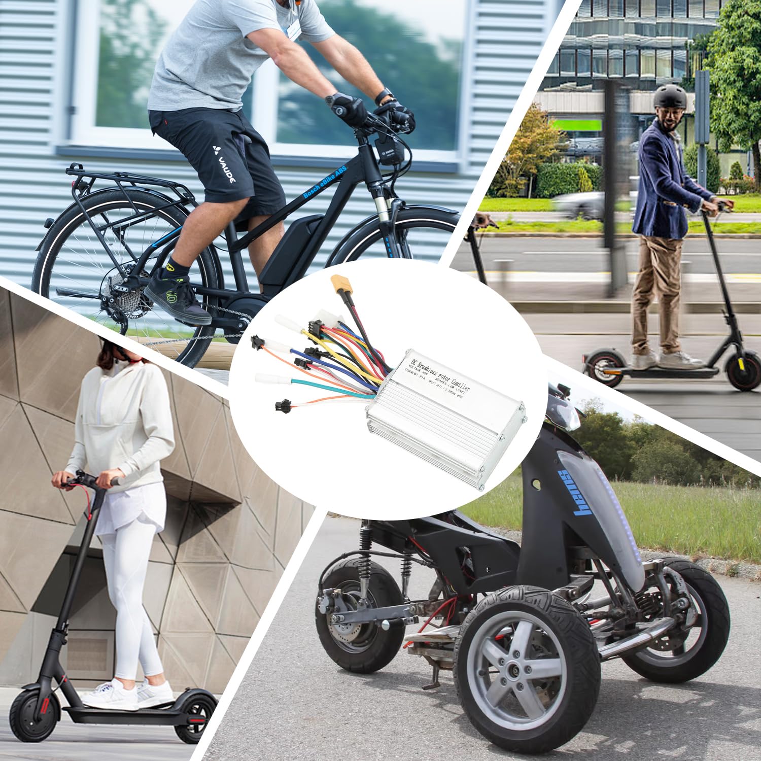 Tissting Contrôleur moteur brushless 48V 21A vélo scooter