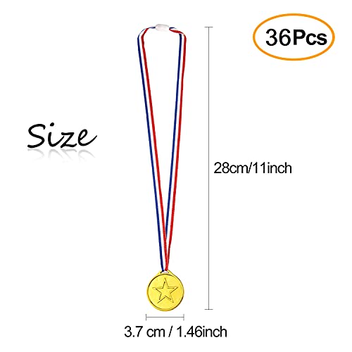 FEPITO Party Decorations médaille or plastique 36 pièces