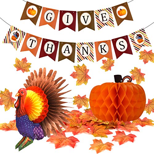 FEPITO Give Thanks Kit Déco Automne Thanksgiving 203 Pcs
