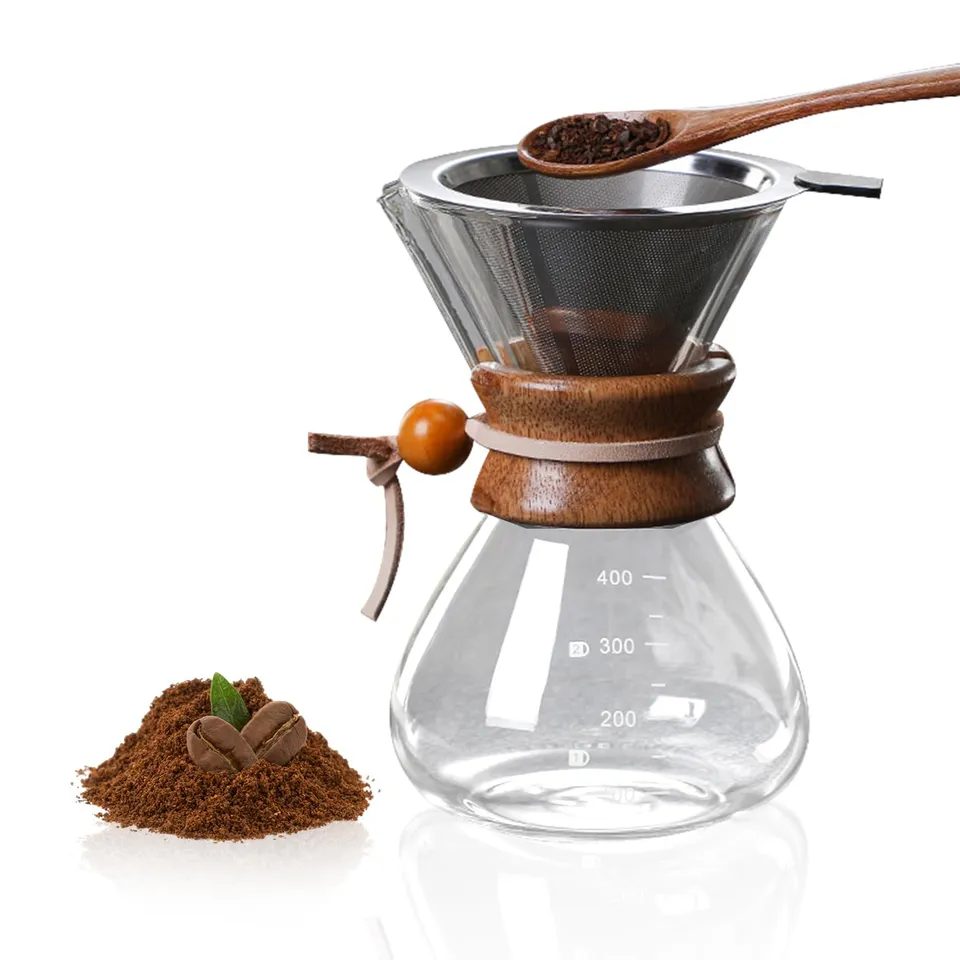 Tissting KITCHEN BATHROOM cafetière verre 400ml filtre inox