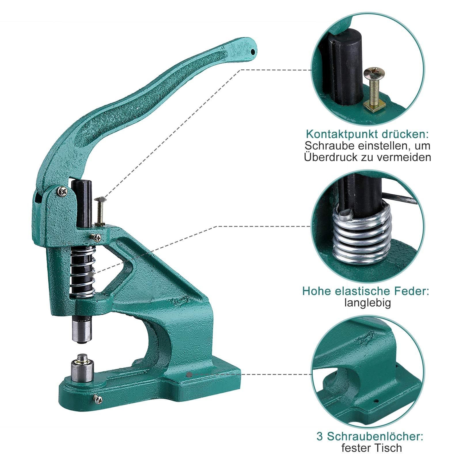 Ejoyous Home Improvement Tool pince oeillets 6/10/12 mm