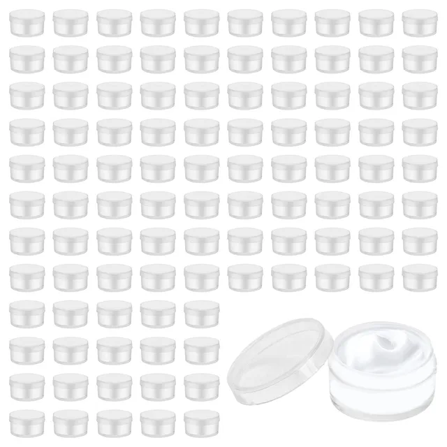 Tissting 100 Mini Pots Cosmétiques Plastique 2x2x1 cm