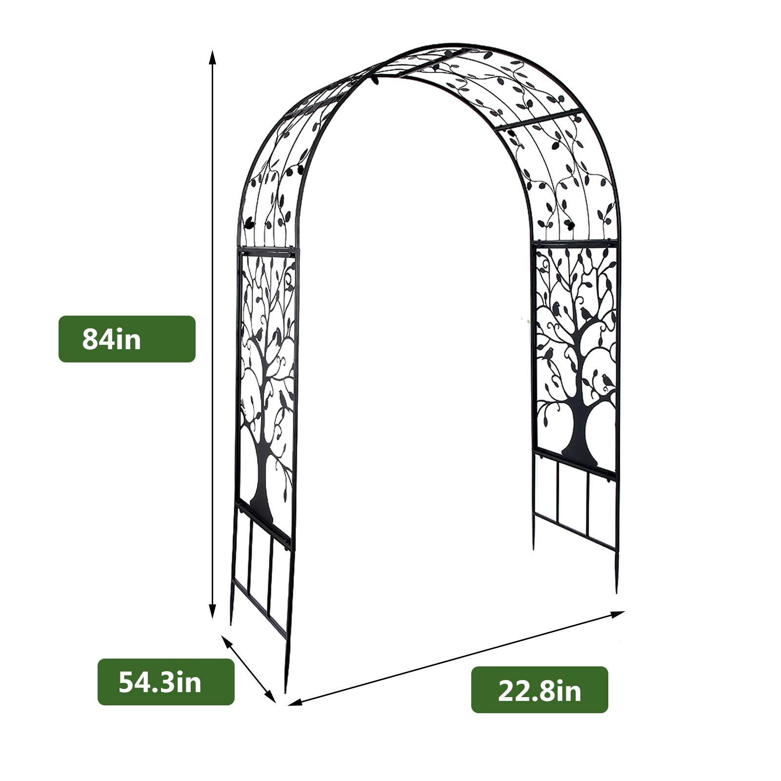 Ejoyous Garden arche de jardin fer 2,14 m