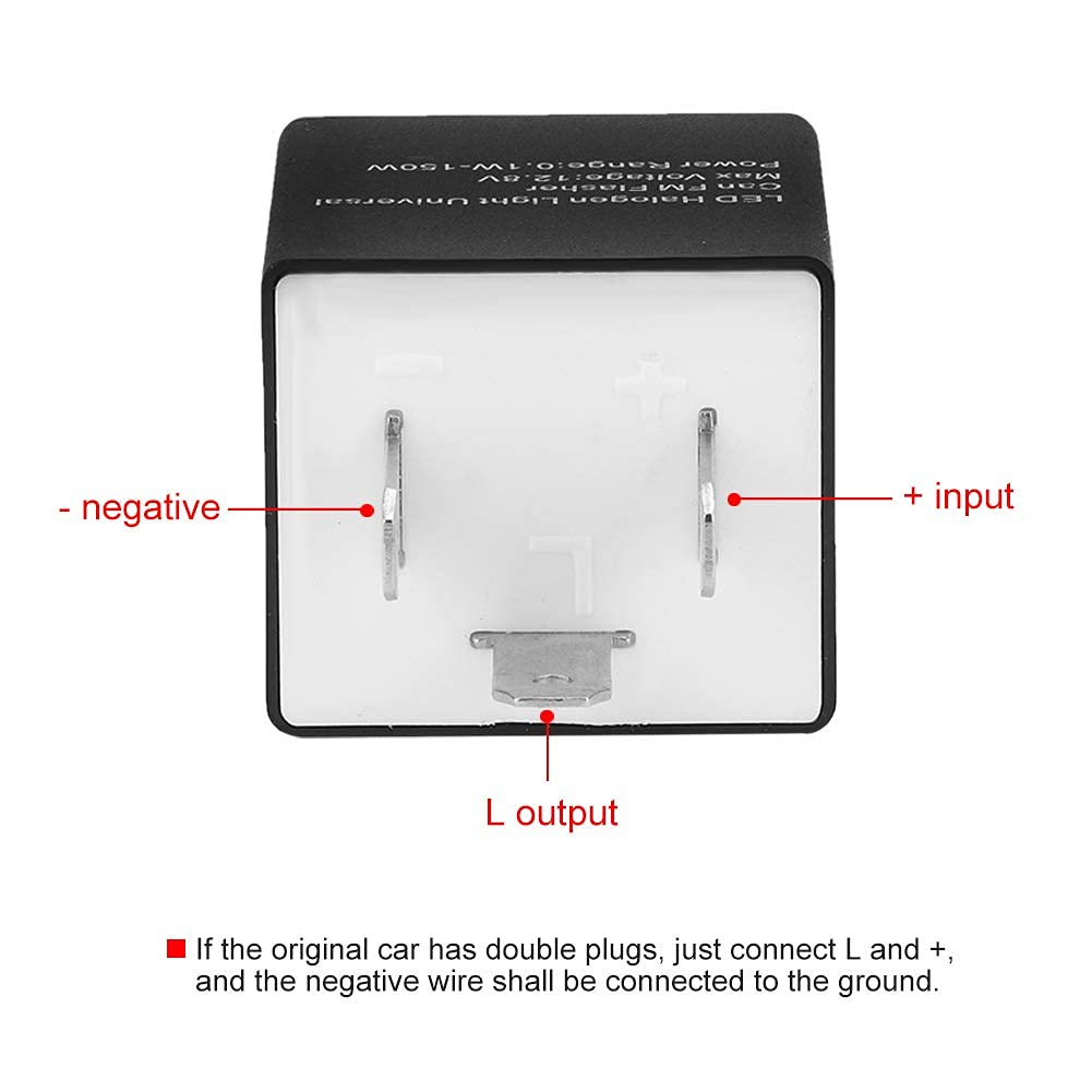 Ejoyous relais clignotant LED 3 broches 12V 24V réglable