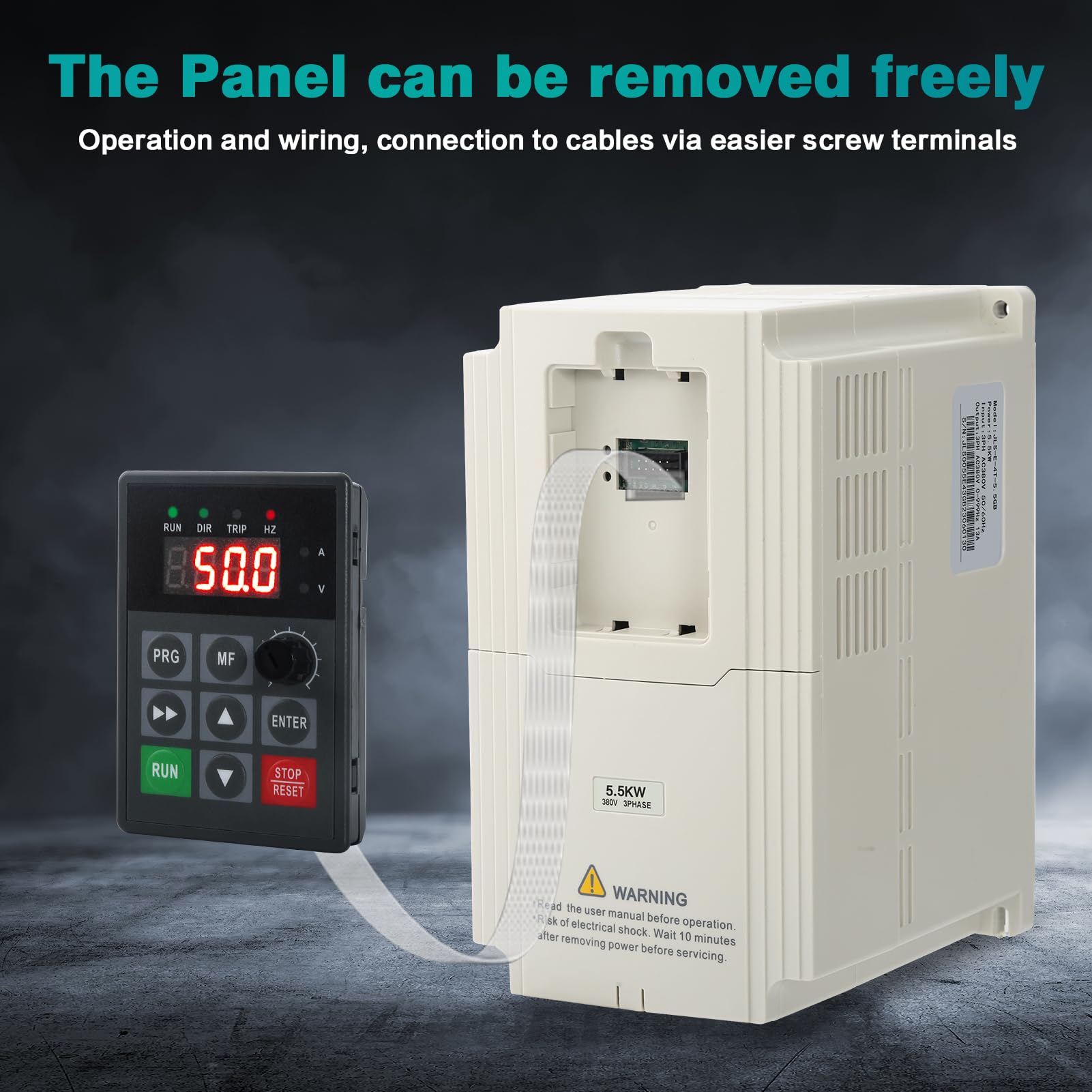 Jadeshay onduleur VFD 380V 5,5kW variateur triphasé