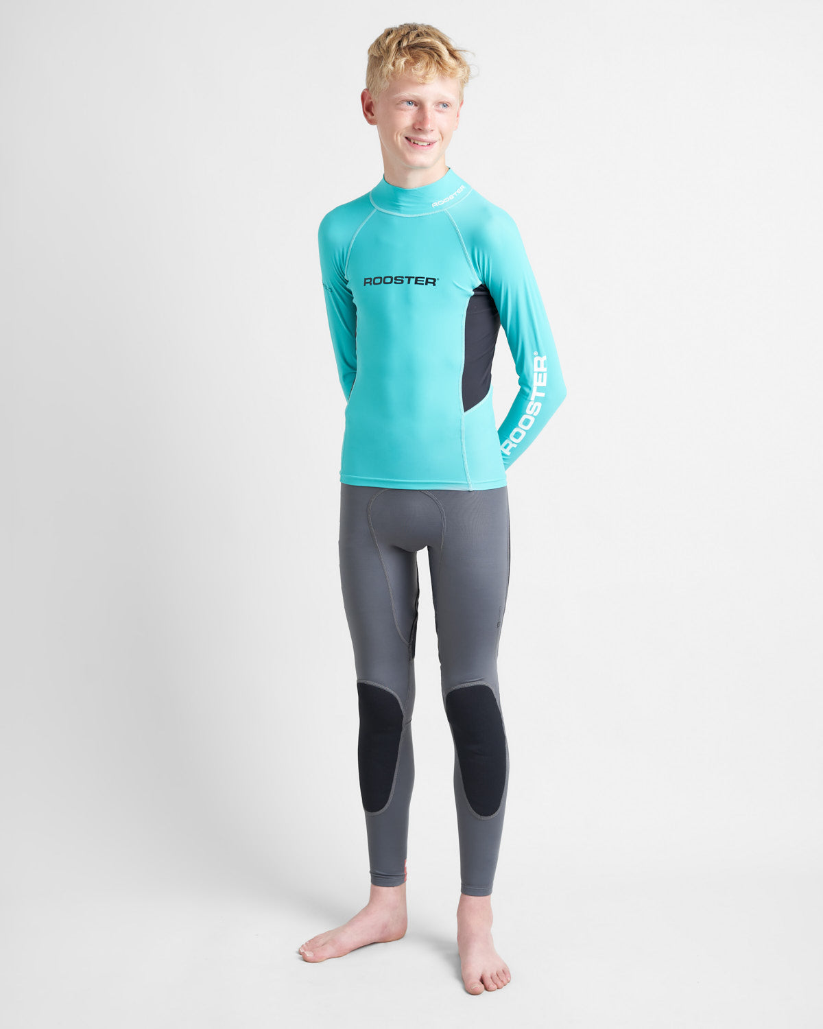 Rooster lycra junior manche longue Rash Top graphite
