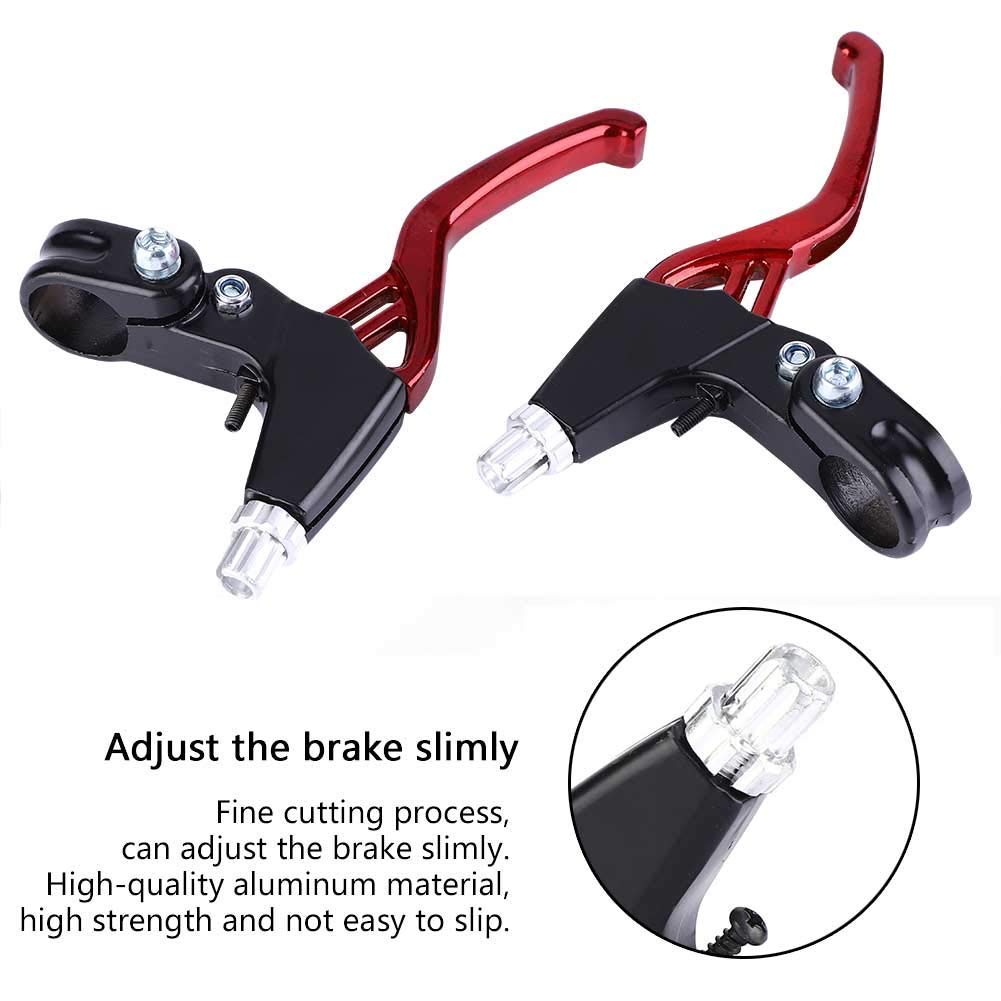 Ejoyous Paire Leviers Frein Vélo Aluminium Rouge