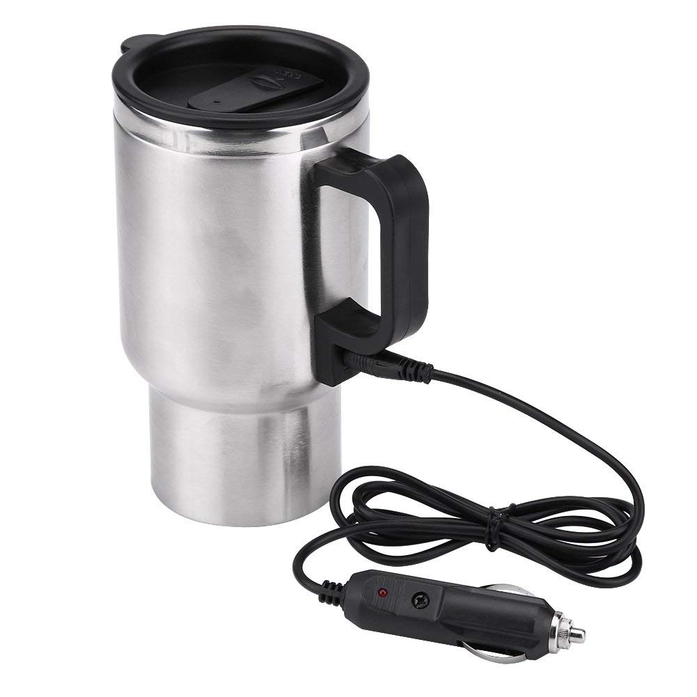 Jadeshay Articles Ménagers bouilloire voiture 12V 65°C 750 ml inox