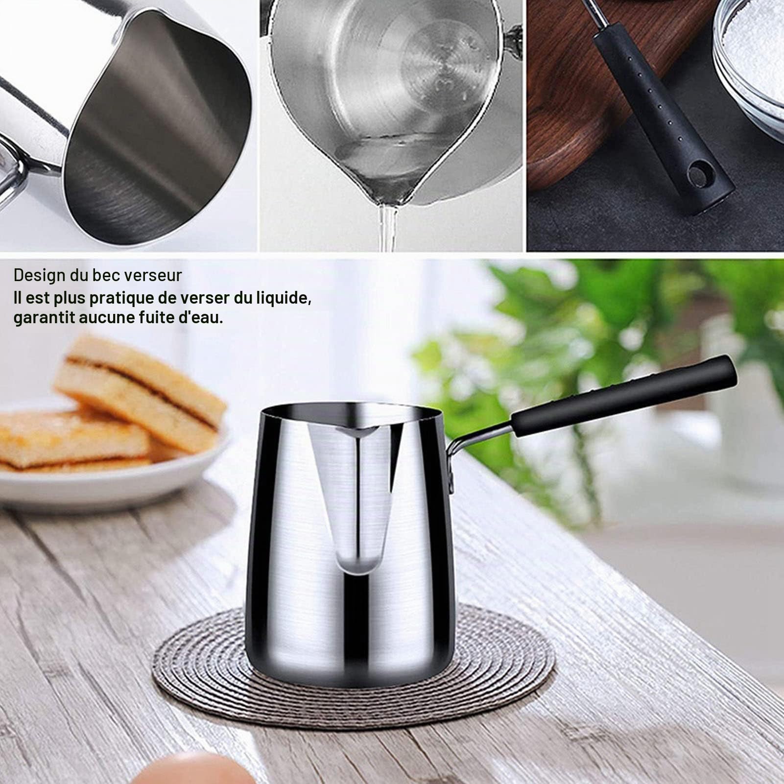Tissting Cafetière Turque 350ml Inox Induction Gaz