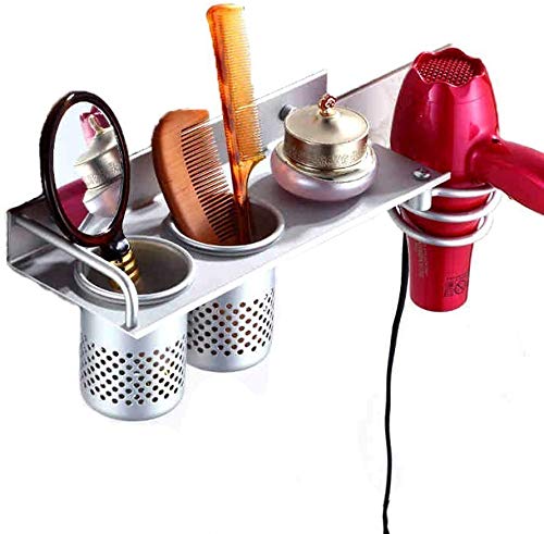Ejoyous Bathroom support sèche-cheveux mural alu 29 cm