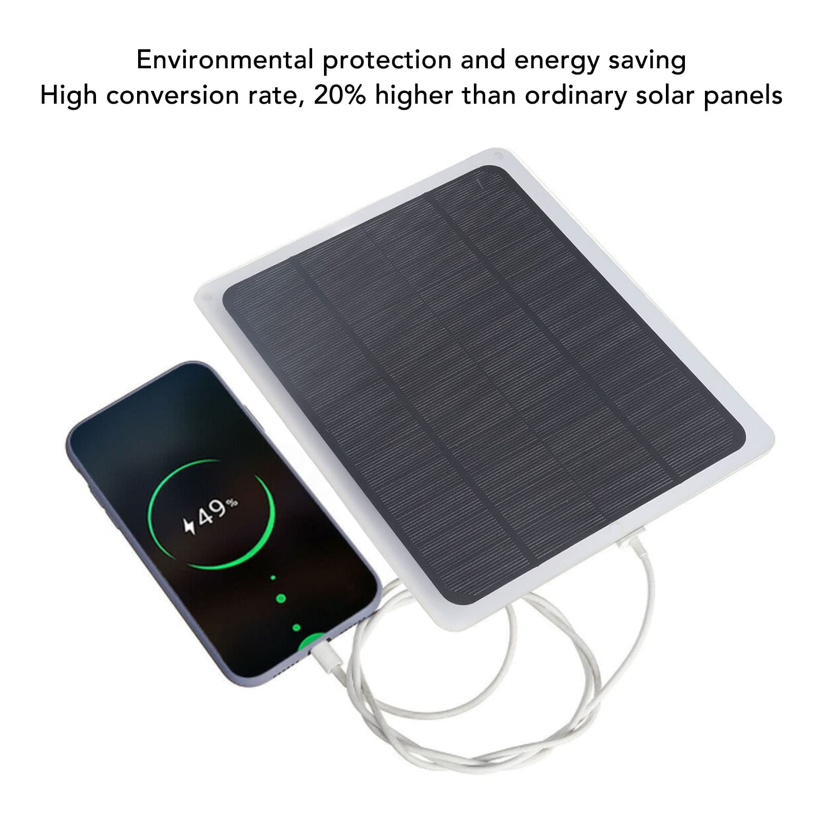 Jadeshay Panneau Solaire 12V 20W Kit USB Portable