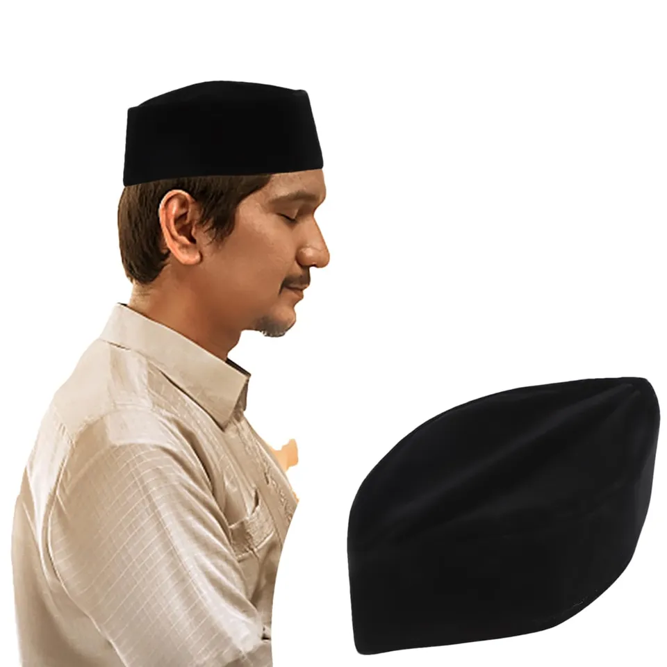 Tissting Chapeau musulman velours noir 59 cm homme