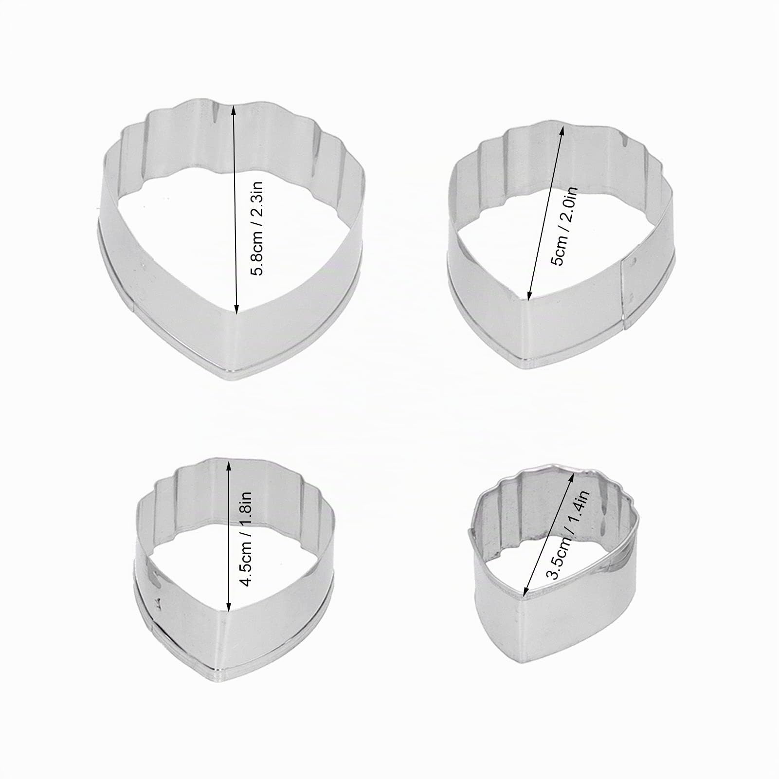 Tissting Emporte-Pièce Pivoine Inox Lot de 4 Biscuits