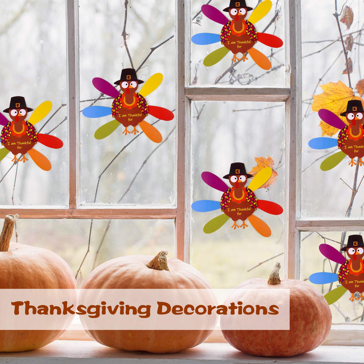 FEPITO Party Decorations kit dinde Thanksgiving 105 pièces