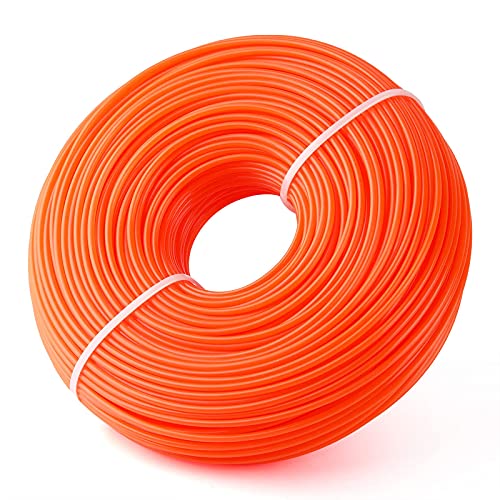 FEPITO Fil débroussailleuse nylon rond 2,4 mm x 96 m orange