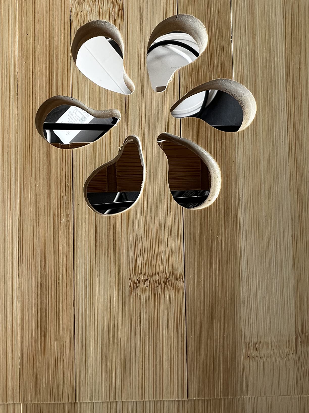 Ejoyous Table de lit bambou pliable tiroir réglable