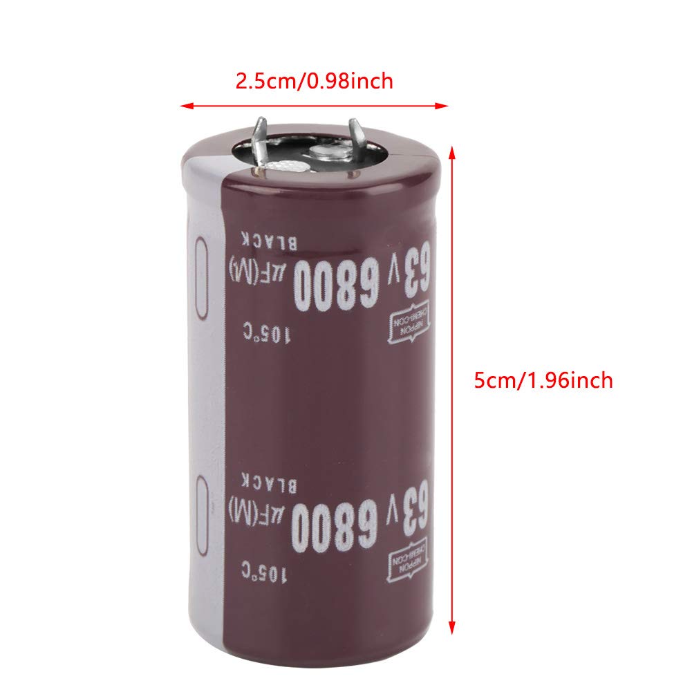 FTVOGUE Condensateur Électrolytique 63V 6800uF Lot de 2