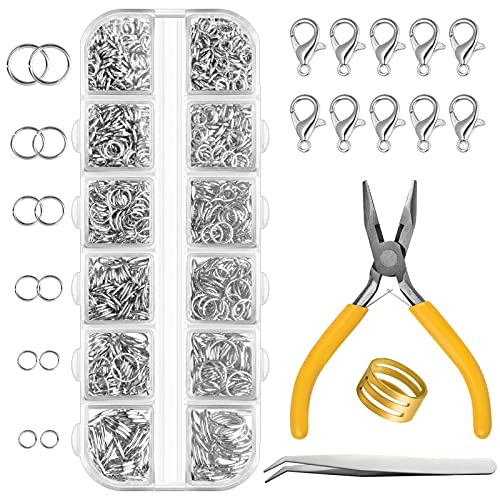FEPITO Arts & Crafts Supplies kit bijoux argent 1540 pièces