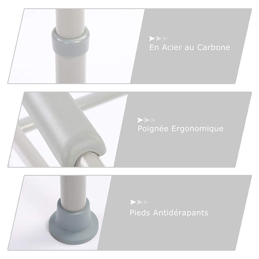 Ejoyous Health & Beauty cadre sécurité WC réglable acier