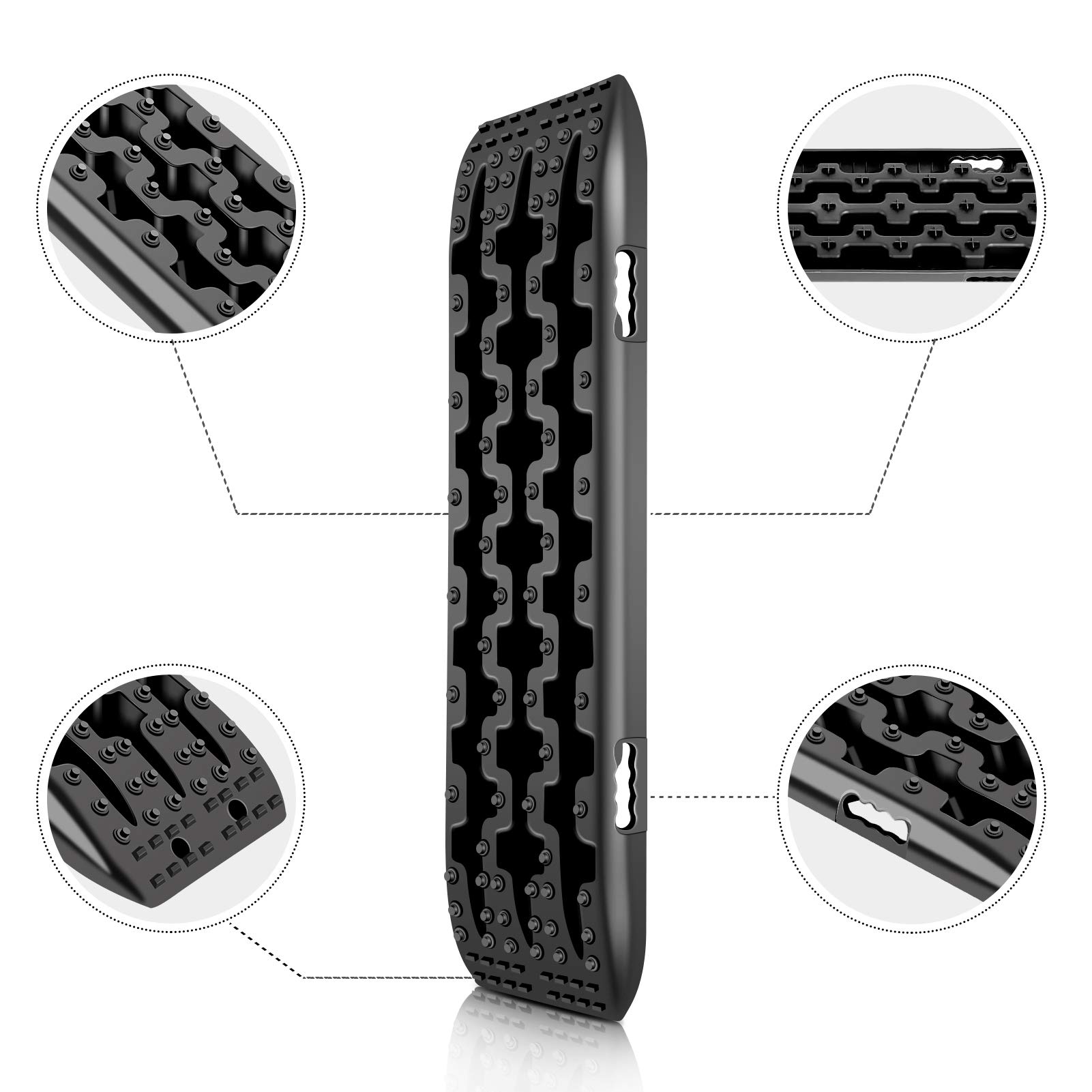Ejoyous Plaques Traction 4x4 10T Noires Lot de 2
