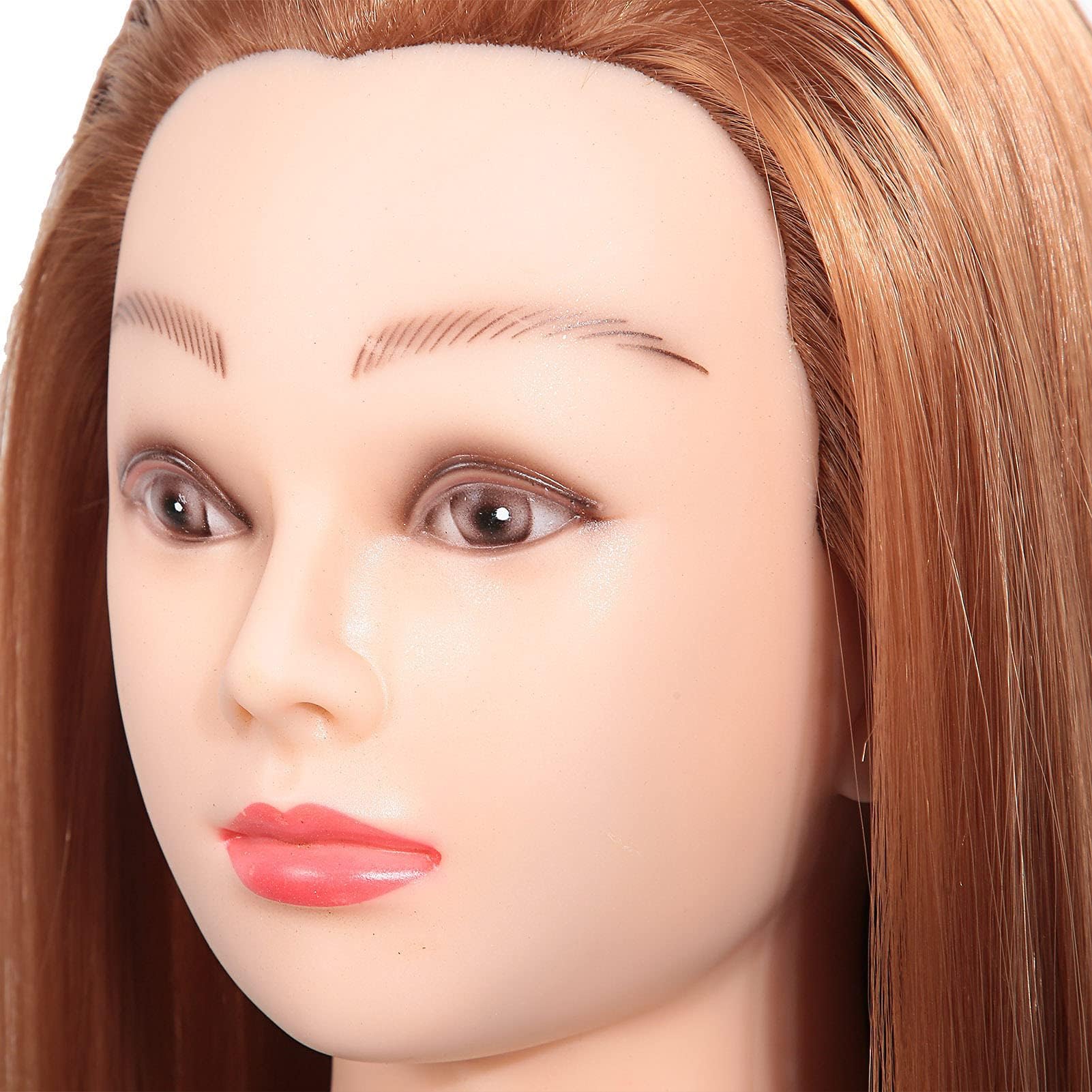 Ejoyous Health Beauty Tête à Coiffer Brune 66 cm Sans Noeuds