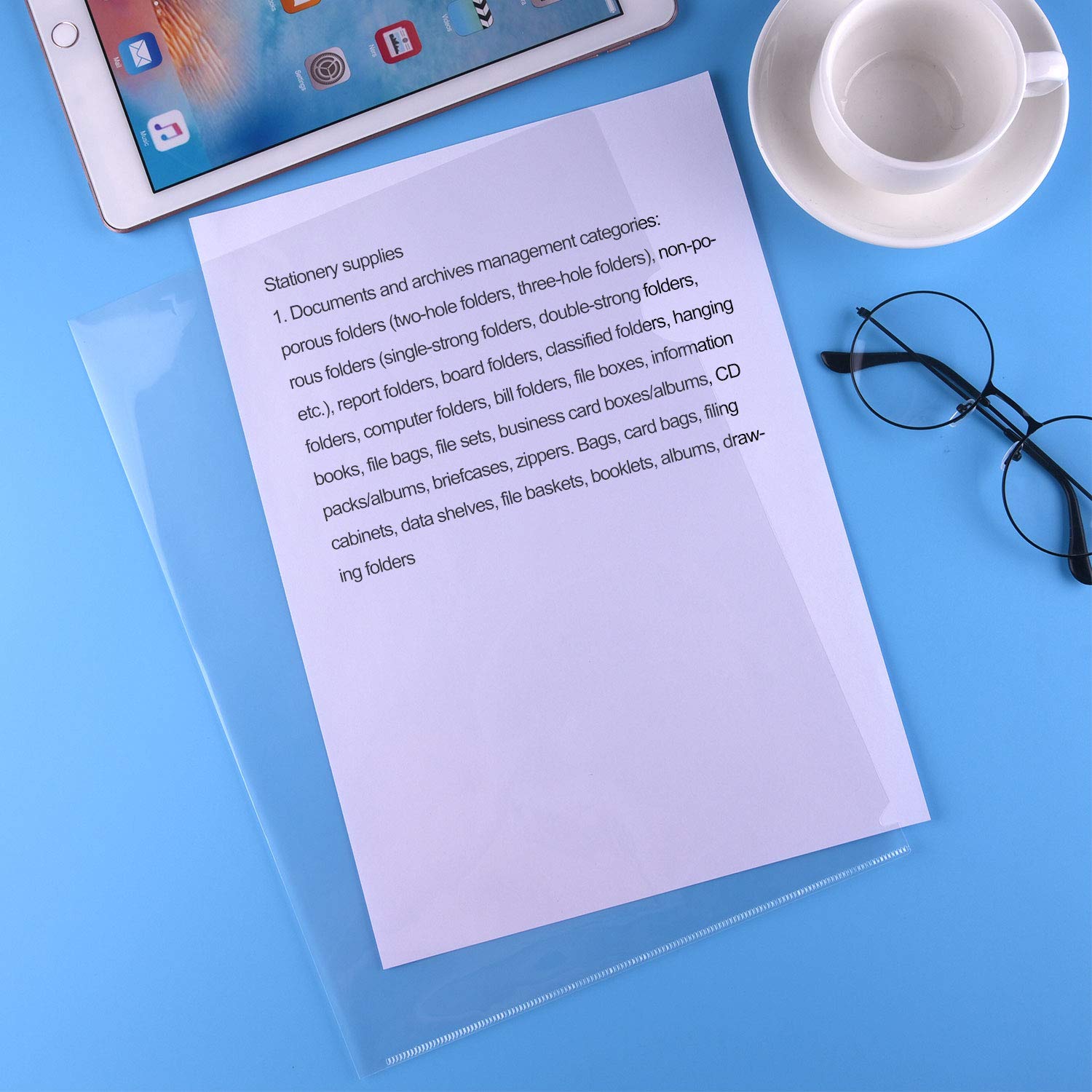 FEPITO Office pochette plastique A4 transparente lot de 80 PP