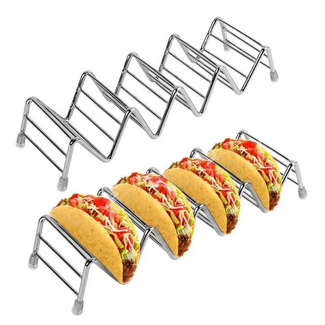 Ejoyous porte tacos inox lot 2 pour 8 à 10 tacos