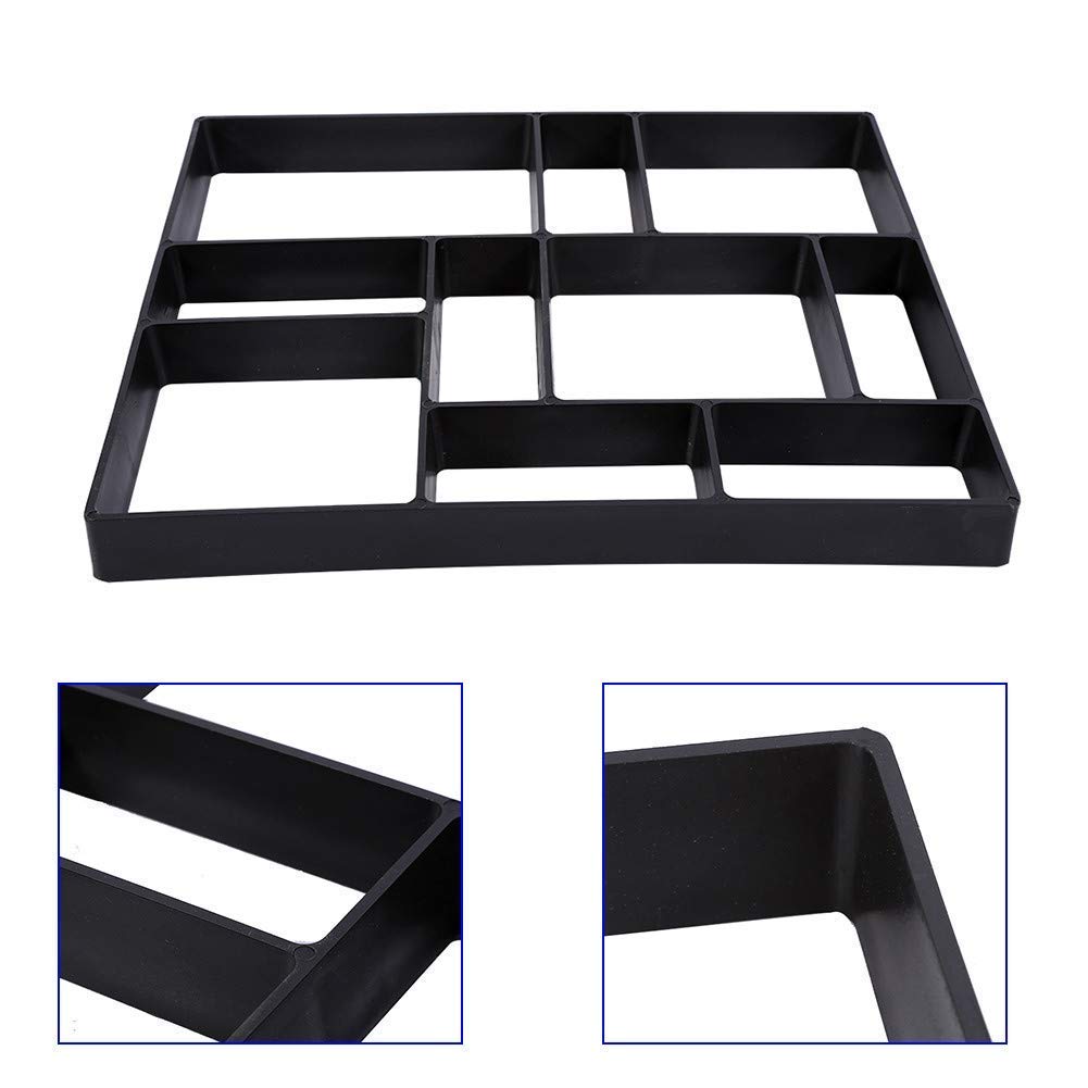 Ejoyous Garden moule pavage béton plastique 60x50 cm noir