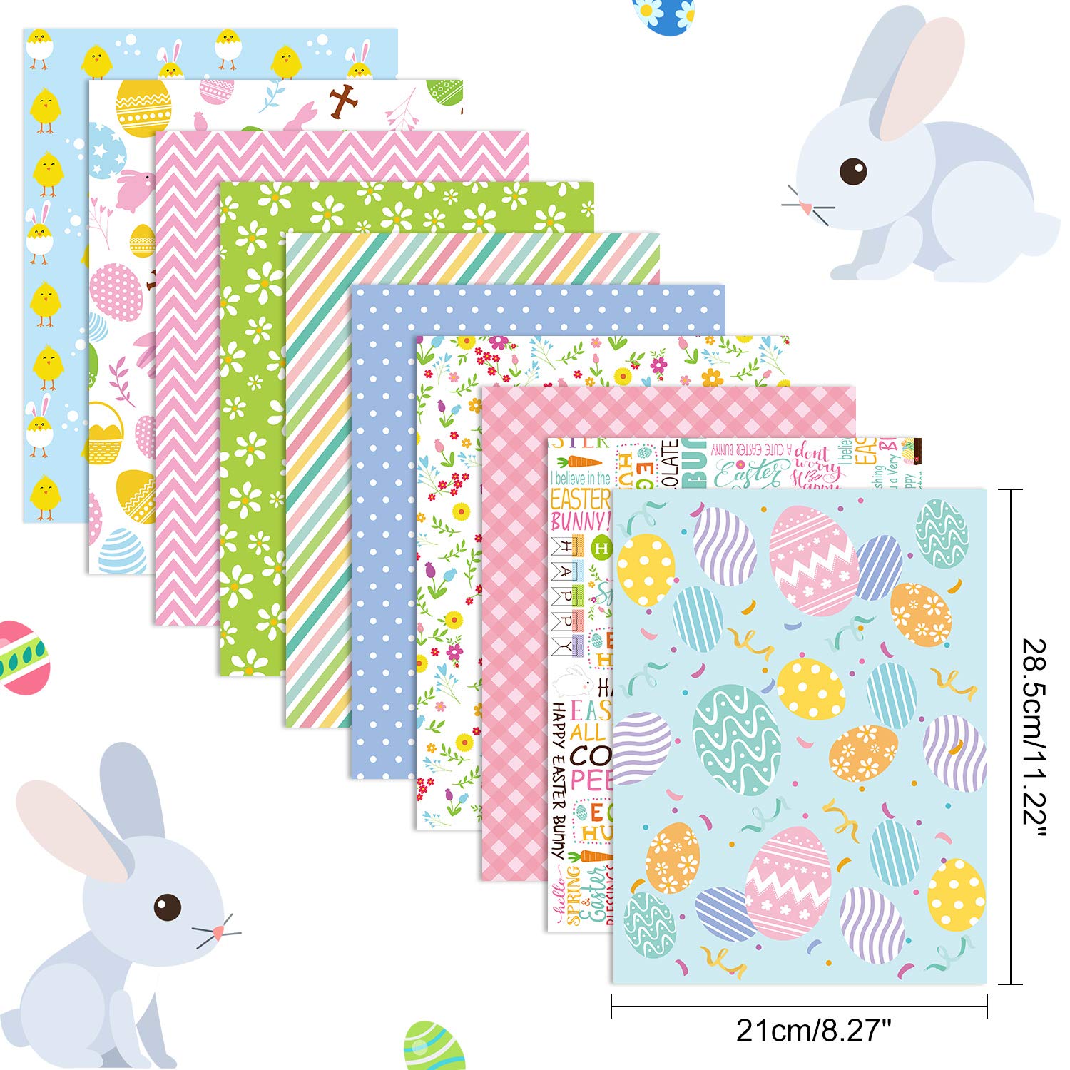 FEPITO Arts & Crafts 45 feuilles papier décoratif Pâques A4